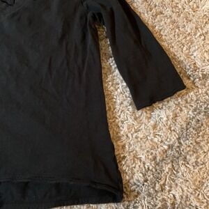 Ruff Hewn Black V Neck 3/4 Sleeve Tunic Top Size S